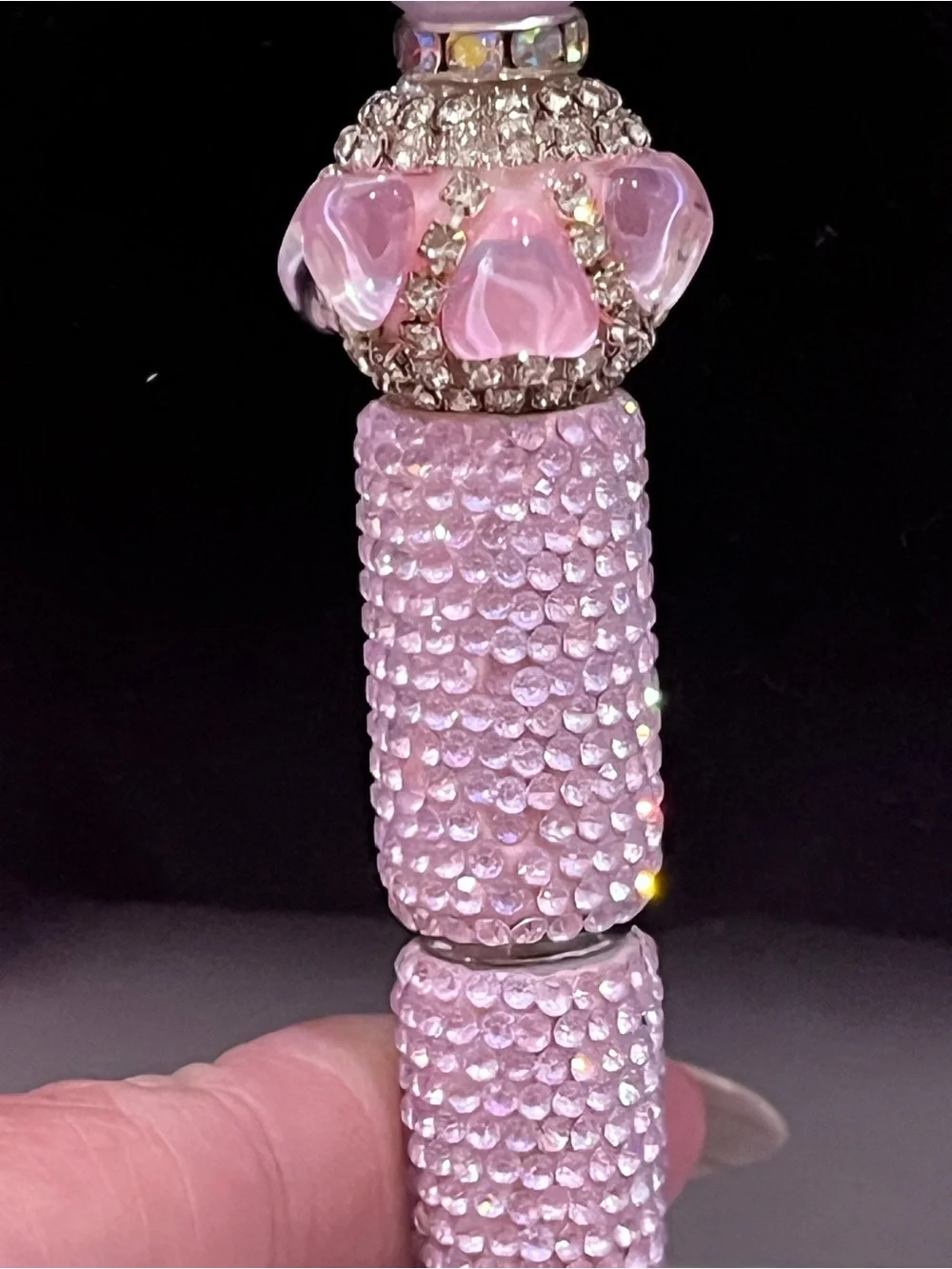 Rare Designer inspired silicone purse focal fancy beaded pen